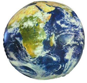 Opblaasbare wereldbol - globe Aarde - Satellietbeeld 30cm | ITMB