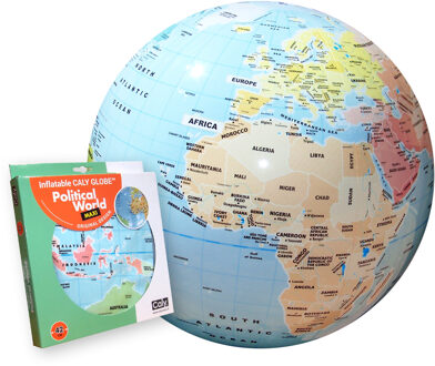 Opblaasbare wereldbol - globe Inflatable globe | political world | ø 42 cm | Caly Toys