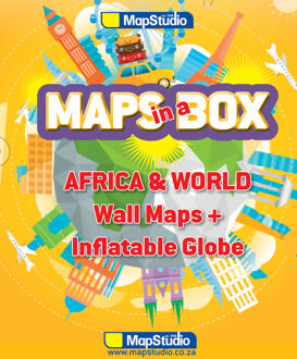 Opblaasbare wereldbol - globe Maps in a Box - Africa & World | MapStudio