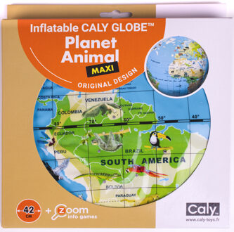 Opblaasbare wereldbol - globe Planet Animal Inflatable globe | Ø 42 cm | Caly Toys