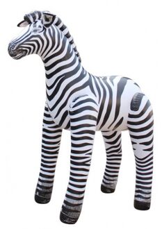 Opblaasbare zebra 81 cm - Opblaasfiguren Multikleur