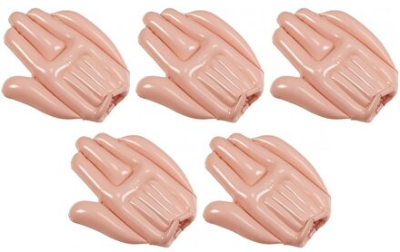 Opblaasbare zwaai handen van 50 cm - 5x - grote nep handen - kunststof