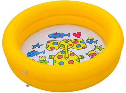 Opblaasbare Zwembad Dikke Peuterbad Zomer Water Speelgoed Party Supply Voor Baby Kids Adult geel