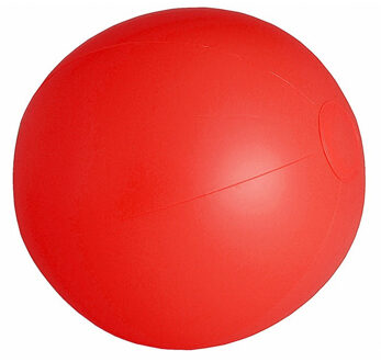 Opblaasbare zwembad strandbal plastic rood 28 cm