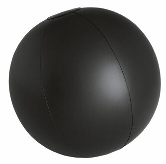 Opblaasbare zwembad strandbal plastic zwart 28 cm - Strandballen