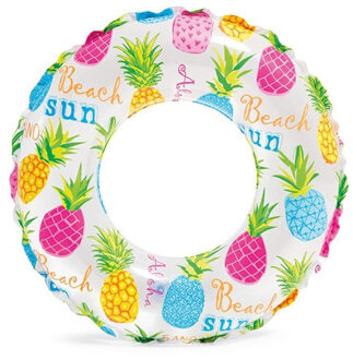 Opblaasbare zwemband met gekleurde ananas print 51 cm