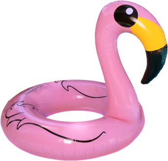 Opblaasbare zwemband/zwemring - roze - flamingo - 110 cm