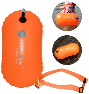 Opblaasbare Zwemmen Boei Tow Float W/Taille Riem Open Water Zwemmen Water Sport oranje
