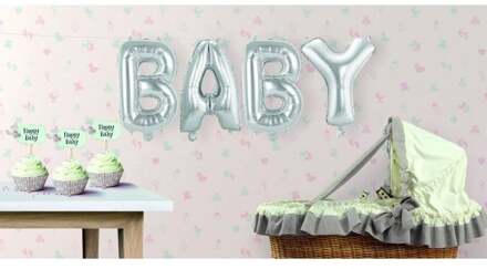 Opblaasletters BABY geboorte ballonnen Multikleur