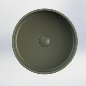 Opbouw Waskom Arcqua Case Rond 40 cm Mat Groen