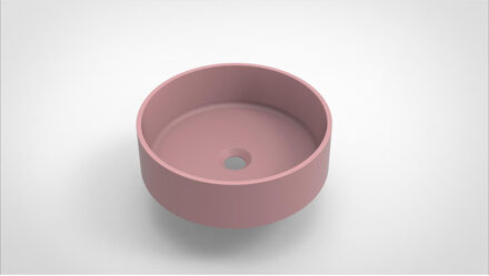 Opbouw Waskom Arcqua Case Rond 40 cm Mat Roze