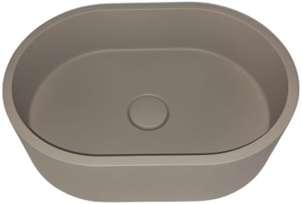 Opbouw Wastafel Sanimex Crystal Beton Ovaal Medium Grijs Sanimex