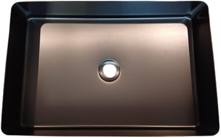Opbouw Wastafel Sanimex Onyx RVS Rechthoekig Gunmetal