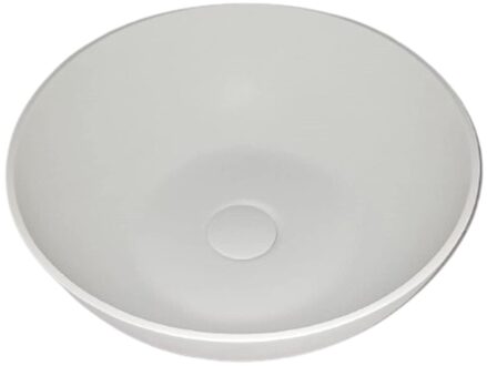 Opbouw Wastafel Sanimex Sardonyx Solid Surface Rond Wit