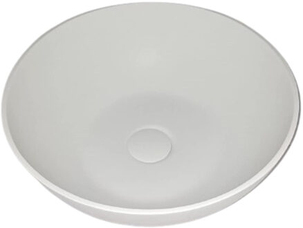 Opbouw Wastafel Sanimex Sardonyx Solid Surface Rond Wit