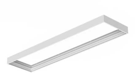 Opbouwframe voor LED Paneel - Geschikt voor 30x120 cm LED Panelen - Gereedschapsloos - Geen schroeven zichtbaar - 63 mm - Wit