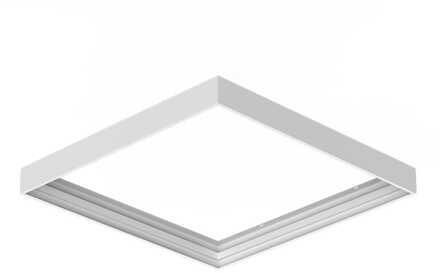 Opbouwframe voor LED Paneel - Geschikt voor 62x62 cm LED Panelen - Gereedschapsloos - Geen schroeven zichtbaar - 63 mm - Wit