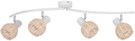 Opbouwspot Calanques Wit Rotan 4xe14