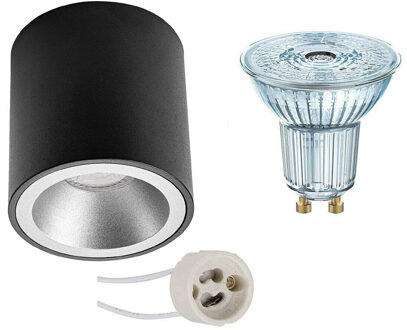 Opbouwspot Set - OSRAM Parathom PAR16 927 36D - Pragmi Cliron Pro - GU10 Fitting - Dimbaar - Opbouw Rond - Mat Zwart