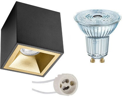 Opbouwspot Set - OSRAM Parathom PAR16 927 36D - Pragmi Cliron Pro - GU10 Fitting - Dimbaar - Opbouw Vierkant - Mat Zwart