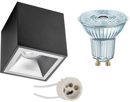 Opbouwspot Set - OSRAM Parathom PAR16 927 36D - Pragmi Cliron Pro - GU10 Fitting - Dimbaar - Opbouw Vierkant - Mat Zwart