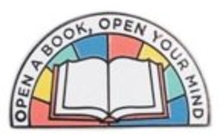 Open A Book, Open Your Mind Enamel Pin - Out of Print