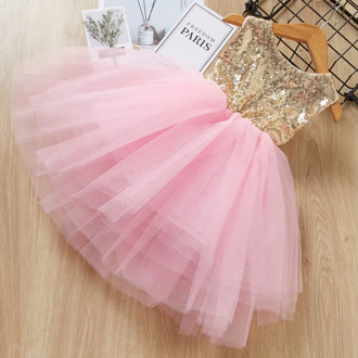 Open Back Sequins Flower Baby Girls Dress Ceremony Clothing Tutu Party Elegant Wear Girls Princess Dress Kids Vestidos