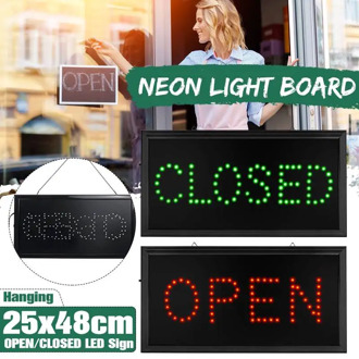 OPEN / CLOSED LED Lights Store Sign Light LED Neon Blinking Lamp For Business Shop Bar Club Lighting Board Hanging Decor Lights