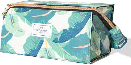Open Flat Box Bag - Tropical Leaves