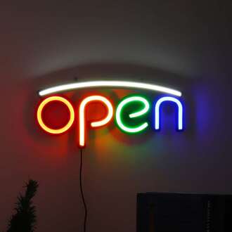 Open Neon Sign Licht Bar Pub Party Nachtlampje Wandlamp Thuis Kamer Decoratie Indoor Verlichting Reclameborden 100-240V Eu Plug