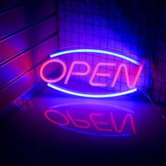 Open Neon Sign Licht Muur Opknoping Woord Borden Winkel Business Bar Club Wanddecoratie Commerciële Verlichting Kleurrijke Neon Lampen