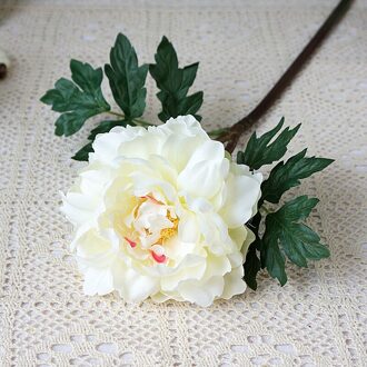 Open Pioen Korte Tak Met Blad Silk Kunstbloemen Home Hotel Decor Flores Artificiales Bruiloft Decoratie Flores