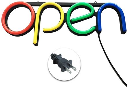 Open Restaurant Teken Lamp Neon Licht Muur Ultra Heldere Bar Decoratieve Kunstwerk Visuele Venster Weergeven Deur Led Winkel veelkleurig plug US