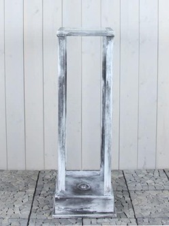 Open sokkel grijs, met LED 100x30x30 cm.