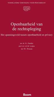 Openbaarheid van de rechtspleging -  A.E.M. Leijten, E.J. Daalder, W.I. Wisman (ISBN: 9789400114586)