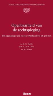 Openbaarheid van de rechtspleging -  A.E.M. Leijten, E.J. Daalder, W.I. Wisman (ISBN: 9789462129610)