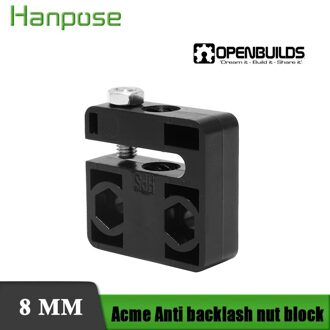 Openbuilds 8Mm Acme Anti Backlash Moer Blok Voor 3D Printer Monitor Apparatuur T Type Anti-Backlash Moer Blok t8 Schroef 1 Set pitch 2mm lead 10mm