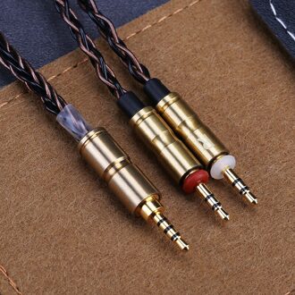 Openheart 8 Core Kabel Voor Hoofdtelefoon 1 Naar 2 Jack 3.5/2.5/4.4Mm Balans Upgrade Vervanging Silver kabels 1.4M Persoonlijkheid 2.5Balance to 2.5