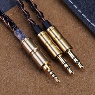 Openheart 8 Core Kabel Voor Hoofdtelefoon 1 Naar 2 Jack 3.5/2.5/4.4Mm Balans Upgrade Vervanging Silver kabels 1.4M Persoonlijkheid 2.5Balance to 3.5