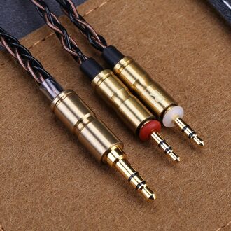 Openheart 8 Core Kabel Voor Hoofdtelefoon 1 Naar 2 Jack 3.5/2.5/4.4Mm Balans Upgrade Vervanging Silver kabels 1.4M Persoonlijkheid 3.5 to 2.5