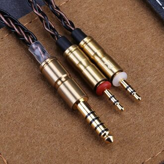 Openheart 8 Core Kabel Voor Hoofdtelefoon 1 Naar 2 Jack 3.5/2.5/4.4Mm Balans Upgrade Vervanging Silver kabels 1.4M Persoonlijkheid 4.4Balance to 2.5