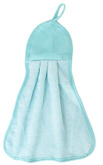 Opgehangen Handdoek Keuken Kwekerij Coral Fleece Badkamer Handdoeken Schoon Keuken Handdoek Absorberende Vaatdoek Opknoping Handdoek blauw