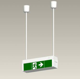 Ophangset voor noodverlichting C-LUX Standard, 30 cm grijs
