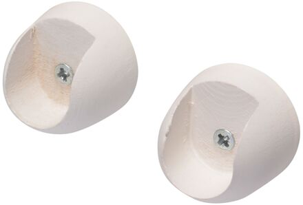 Ophangsteunen Gordijnroede Idd Wit 20mm 2 Stuks