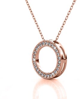 Ophir hangers - Roségoud en kristal