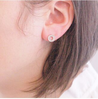 Ophir Oorbellen - Witte Zirkoon Wit Zilver - One Size