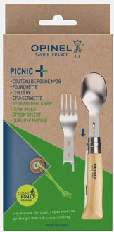 Opinel Picknic Plus Outdoor Cutlery Set 4-delig Reisbestek Assortiment - One size