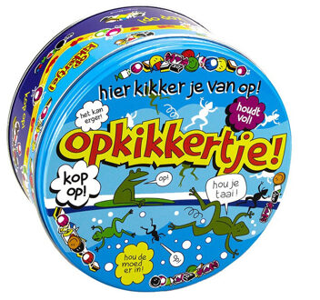 Opkikkertje koektrommel cadeau 14 x 7,5 cm - cadeau blikken Multikleur