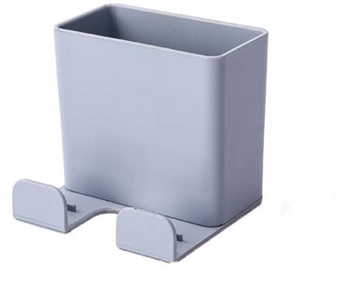 Opknoping Afstandsbediening Mobiele Telefoon Beugel Opbergdoos Geen Gat Schakelaar Plank Badkamer Organizer Keuken Opslag Houder #25 grijs