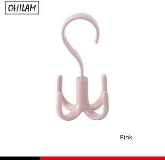 Opknoping Closet Organizer Haken Hanger Houder Voor Portemonnees Handtassen Boekentassen Rugzakken Ties Riemen Mode-sieraden Accessoires Haken A024-roze